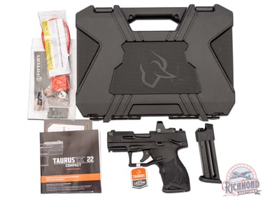 New in Original Case Taurus TX22C .22 LR Semi-Auto Pistol with Riton Red Dot Sight