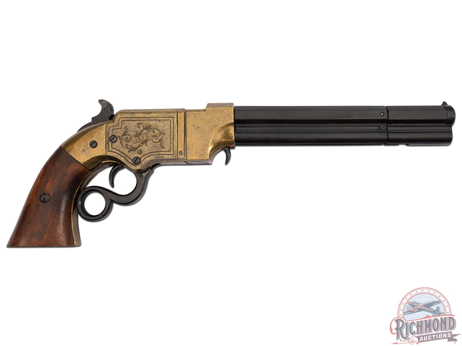 Spanish Non-Firing Copy of Volcanic Pistol: Contemporary non-firing copy of Volcanic pistol. Made in Spain. CALIBER: .44.