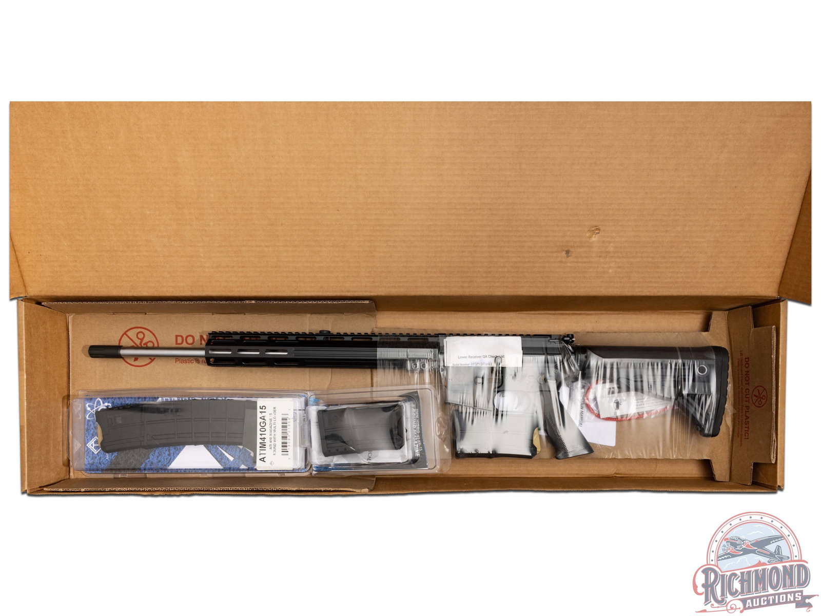 New ATI Milsport SGA .410 Gauge AR Style Shotgun with Stainless Steel Barrel: This AR style rifle features an 18.5" stainless steel barrel with a custom 13" keymod rail and chambered for 2.5" shells. Receiver is a patented 410 gauge modular upper receiver. This Milsport 410 run