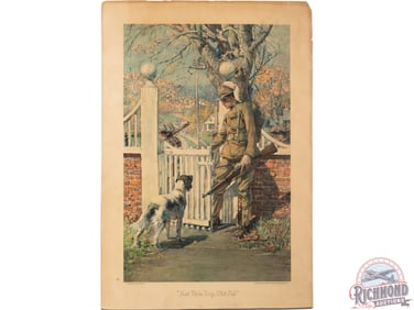 1917 Hercules Powder Co. "Not This Trip, Old Pal" Cardboard Display Sign