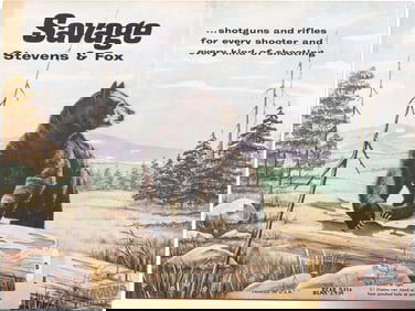 Savage Stevens & Fox Cardstock Display With Slide Insert Black Bear