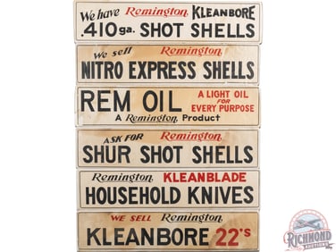 Lot Of 6 Remington Paper Advertising Signs