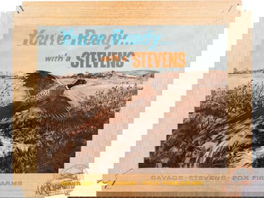 Savage Stevens & Fox Firearms "You're Ready? with a STEVENS" Cardboard Display Sign Pheasant