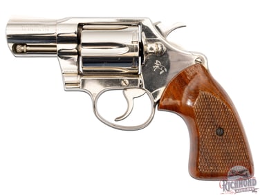 1977 Colt Detective Special .38 SPL Nickel SA / DA Nickel Snub Nose Revolver
