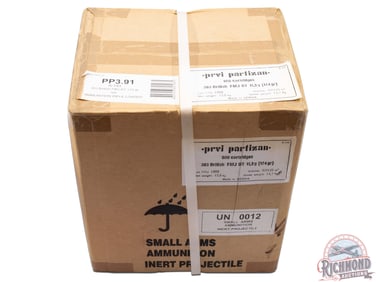 Full Case 500 Rounds PPU Ammunition .303 British 174 Grain FMJ BT in Ammo