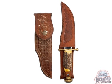 Lot Two Case Kodiak & Arapaho Hunting Knives with Factory Leather Sheaths
