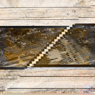 Blackhawk Brewing Co. Beer Factory Cardboard Sign w/ Wooden Frame Davenport Iowa: Single-sided cardboard sign with factory wooden frame has good color. The sign has general age toning throughout with light surface wear. The wooden frame has light wear with areas of loss to the