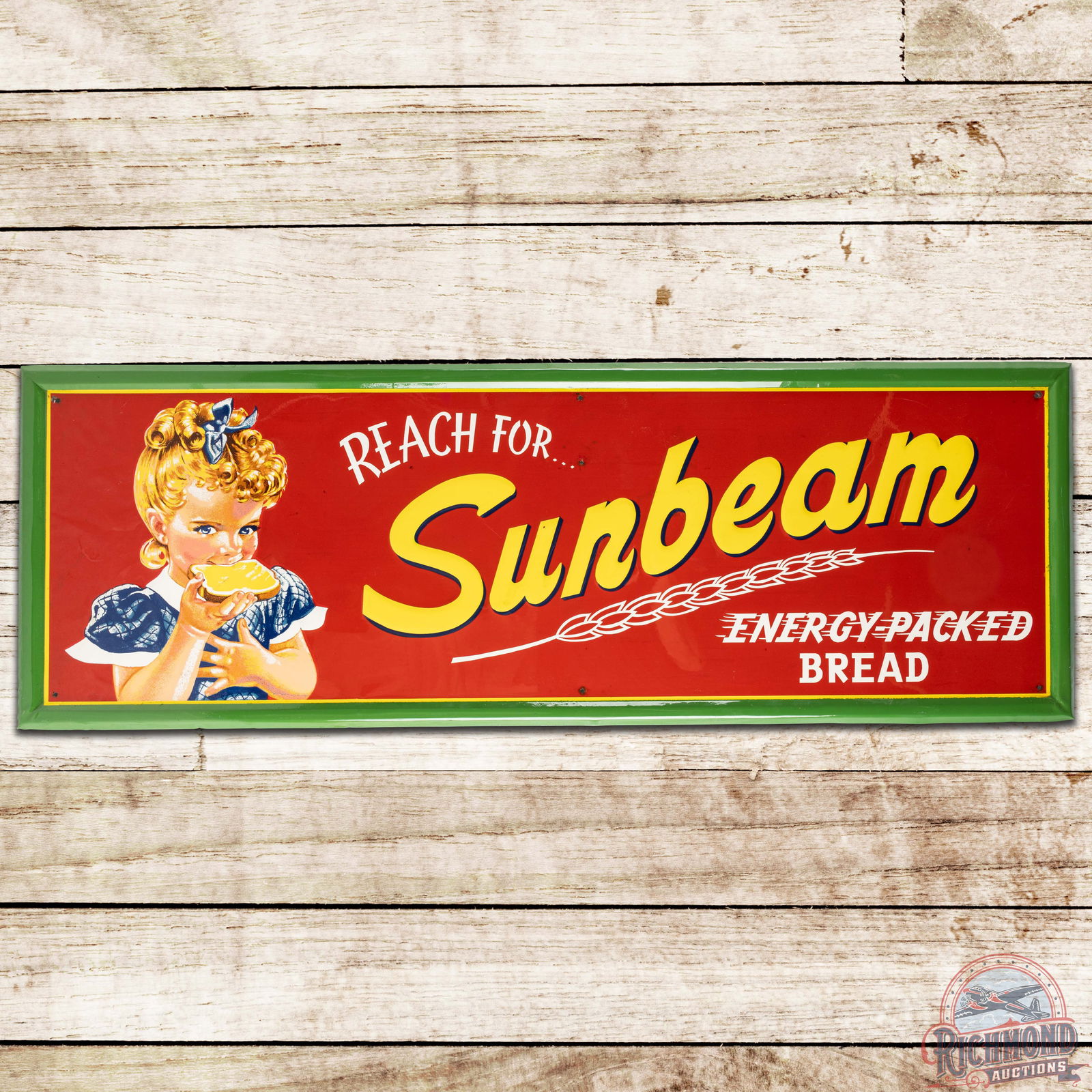 Reach for Sunbeam Energy Packed Bread Embossed SS Tin Sign (1 of 3)