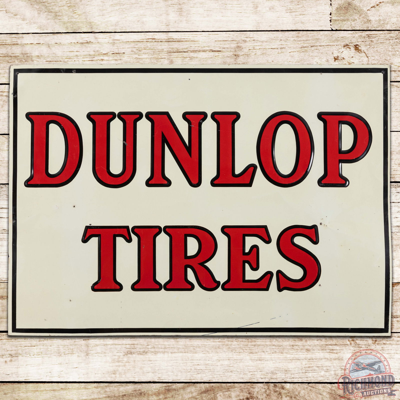 Dunlop Tires Embossed SS Tin Sign (1 of 3)