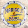 Marigold Better Dairy Products 15" Double Bubble Advertising Clock