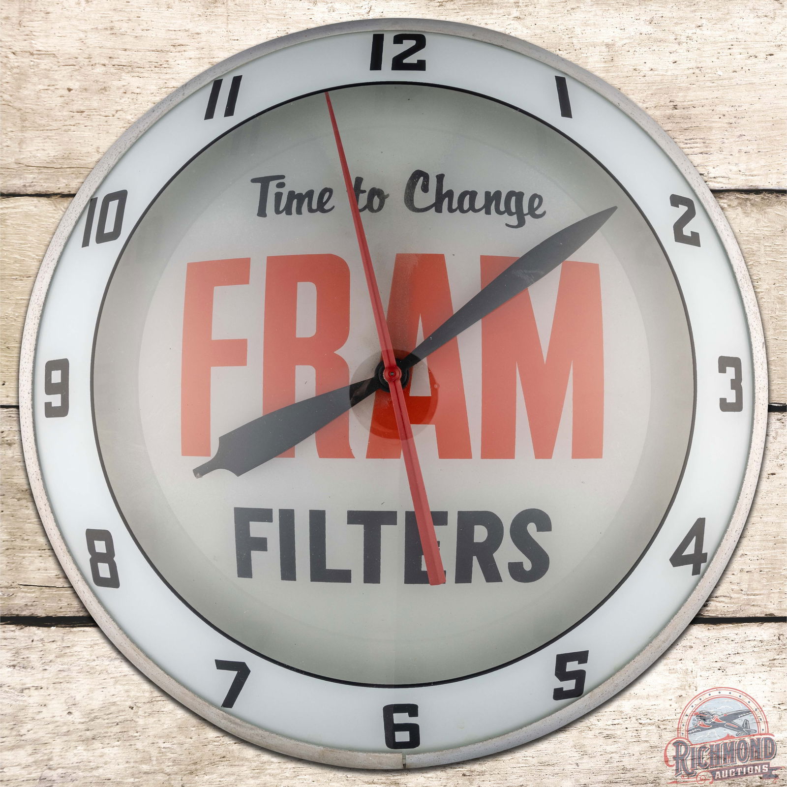Fram Filters 15" Double Bubble Advertising Clock (1 of 4)