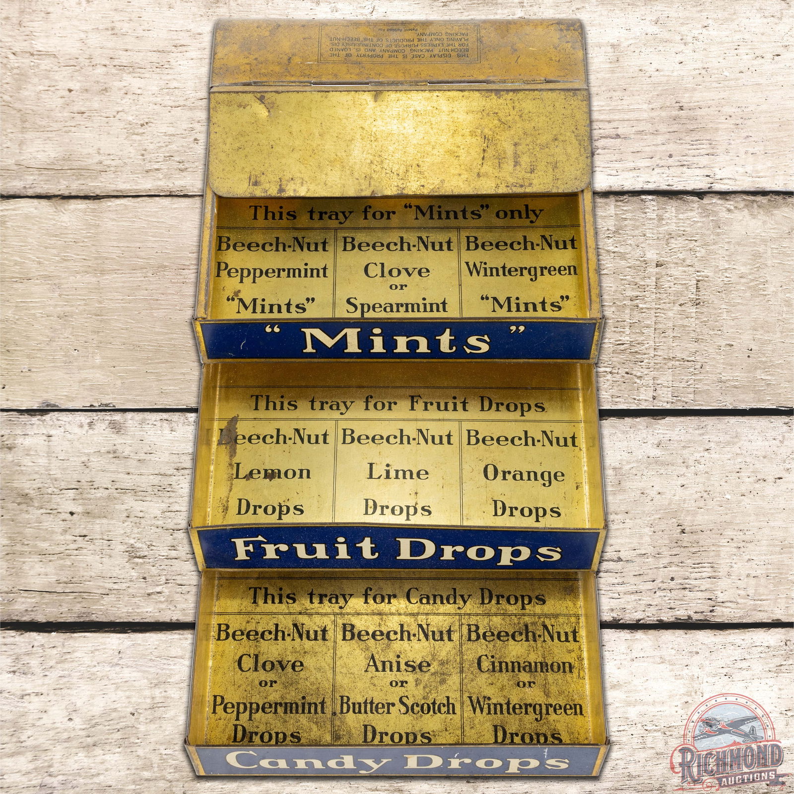 Beech-Nut Mints Fruit & Candy Drops Tin Counter Advertising Display (1 of 5)