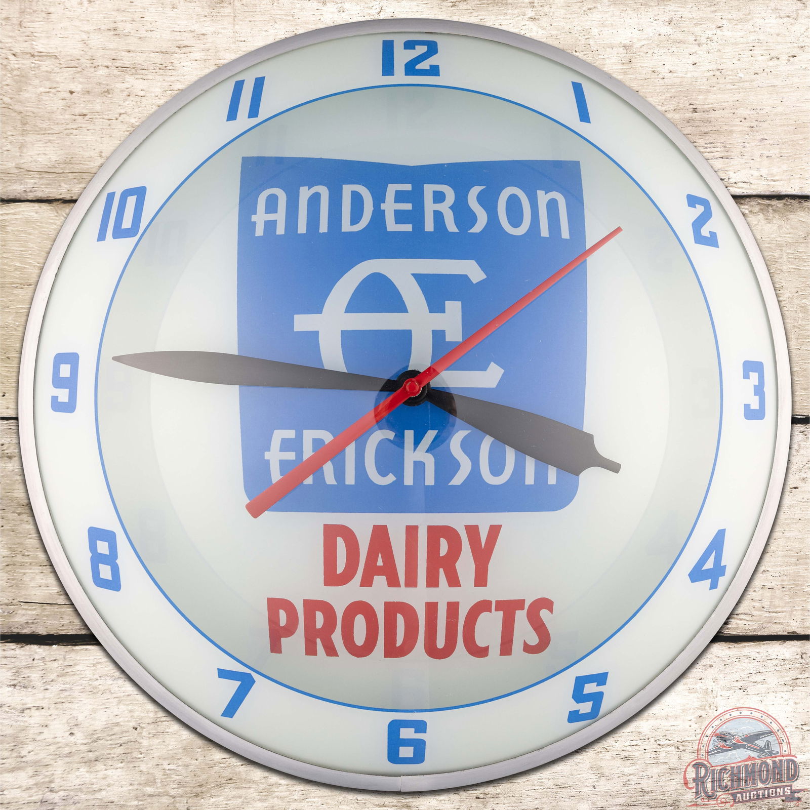 Anderson Erickson Dairy Products 15" Double Bubble Advertising Clock (1 of 4)