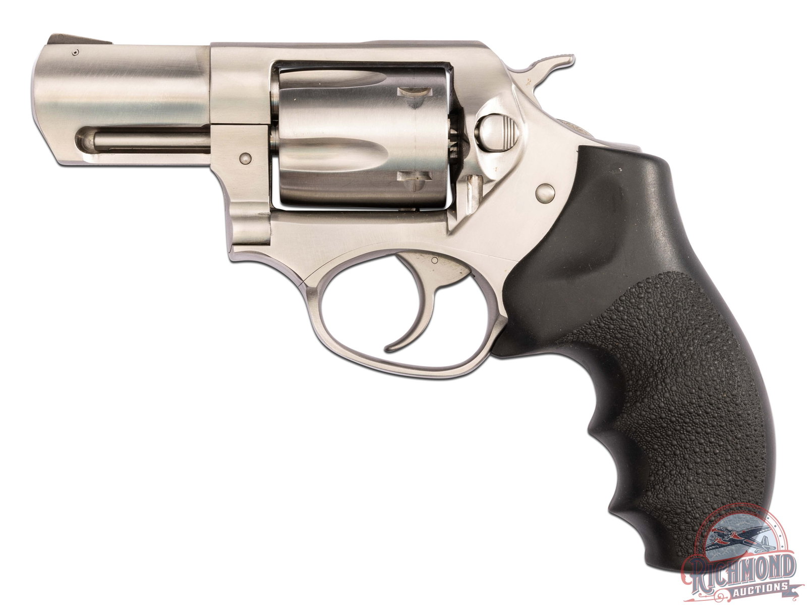Ruger SP101 .357 MAG Double Action Stainless Steel Snub Nose Revolver: This revolver features a 2-1/4" barrel with full length ejector shroud, ramp front sight and rear integrated notch sight. Sleek stainless steel finish. Five-round swing-out fluted cylinder. Single/dou