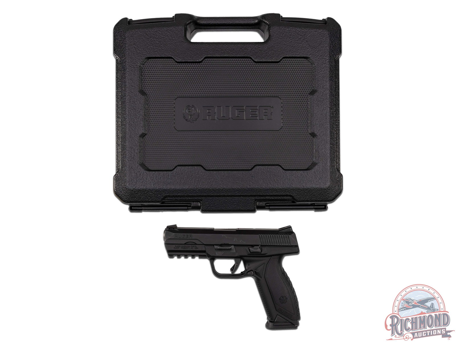 Nice! Ruger American Pro 9mm Luger Semi-Auto Pistol (2) 17 RD Magazines: This modern striker fired pistol was made in the USA by Ruger. Features a 4.2" barrel with Lo-Mount 3-dot sights. Black Nitride steel slide with rear serrations. Black polymer frame with integrated ra