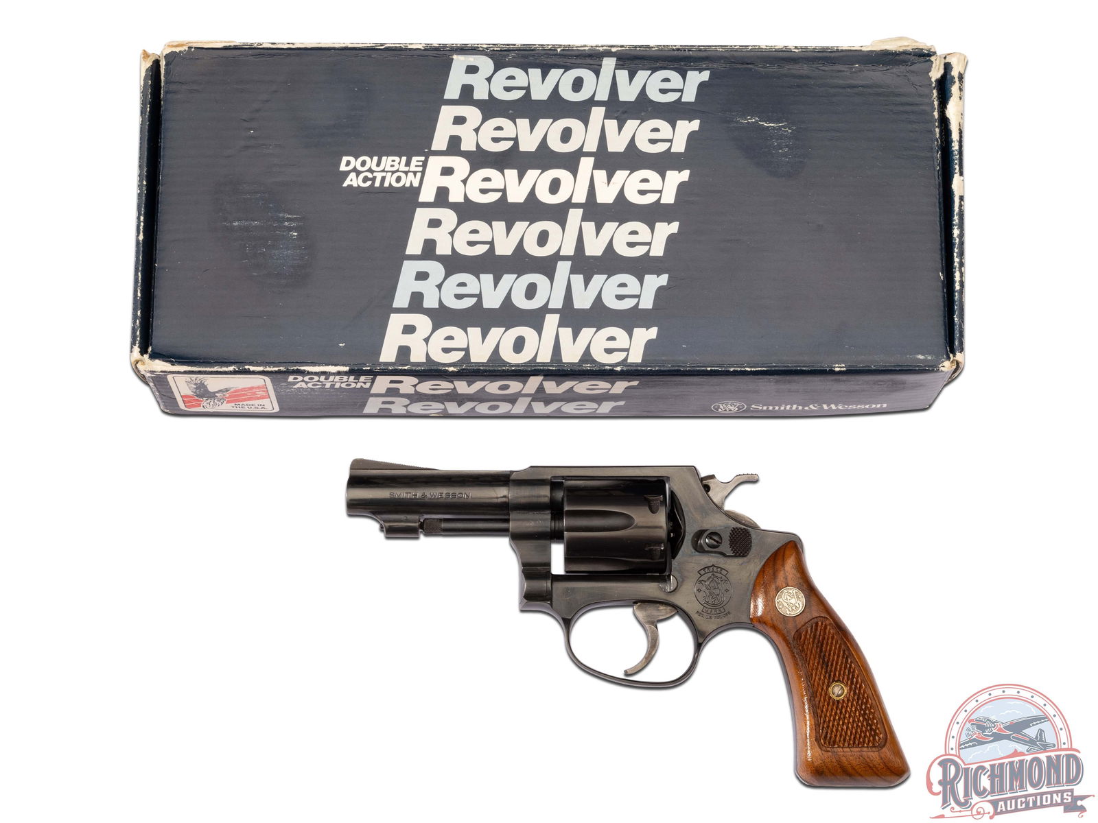 Smith & Wesson Model 31-1 .32 S&W Long 3" Double Action Revolver in Factory Box: Manufactured late 1970s. This J frame double action revolver features a 3" barrel with ramp blade front sight and rear integrated notch sight. Blued finish, square butt with a 6-round fluted swing-out