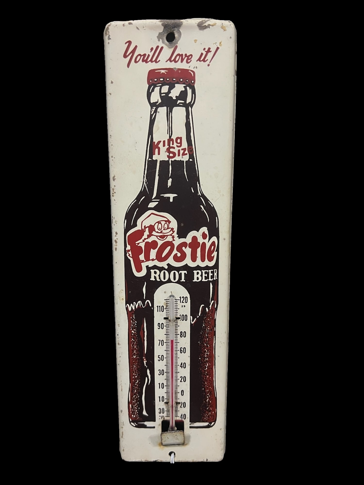 Drink Frostie You'll Love It Tin Metal Soda Thermometer (1 of 2)