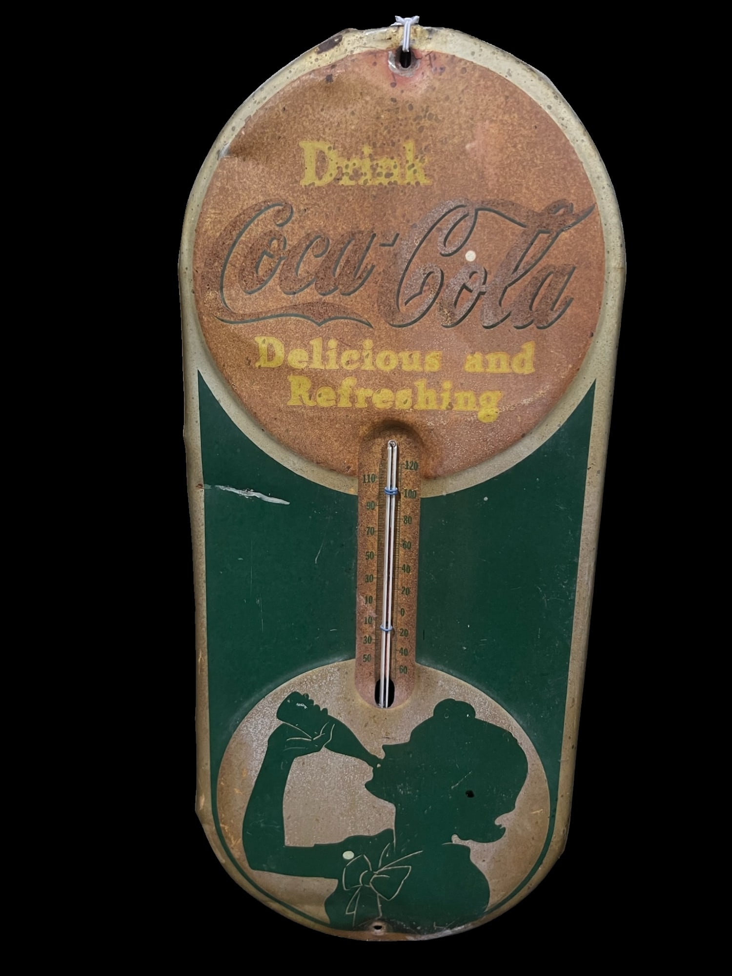 Coca Cola Coke Tin Metal Soda Thermometer (1 of 2)