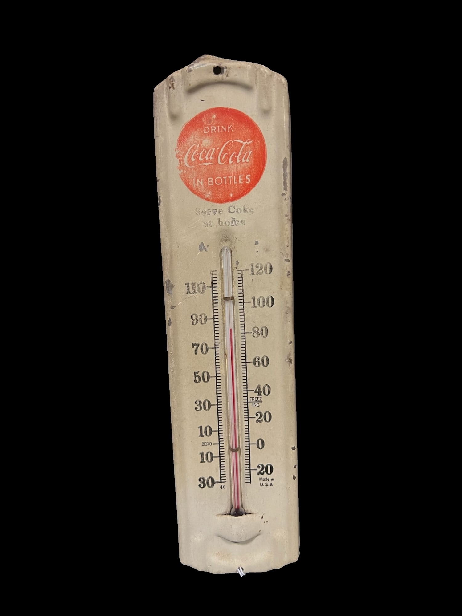 Coca Cola Coke Tin Metal Soda Thermometer (1 of 2)