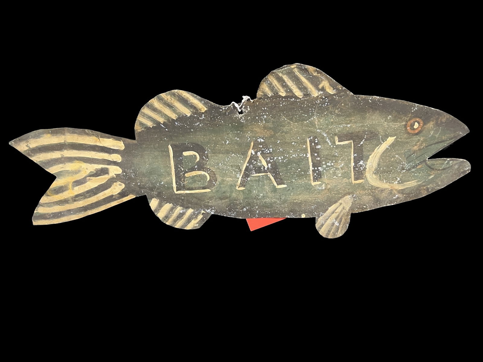 SST Fishing Bait Painted Metal Tin Sign (1 of 2)
