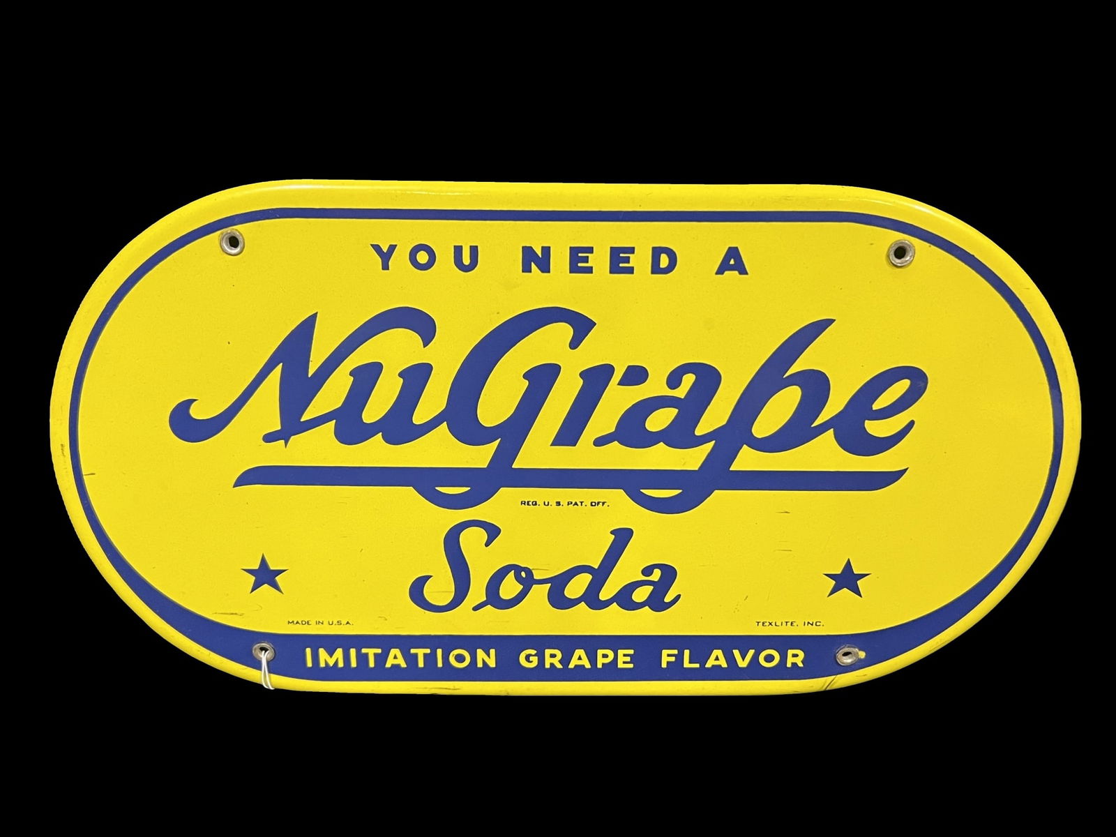 You Need A Nugrape Soda Porcelain Soda Sign (1 of 2)