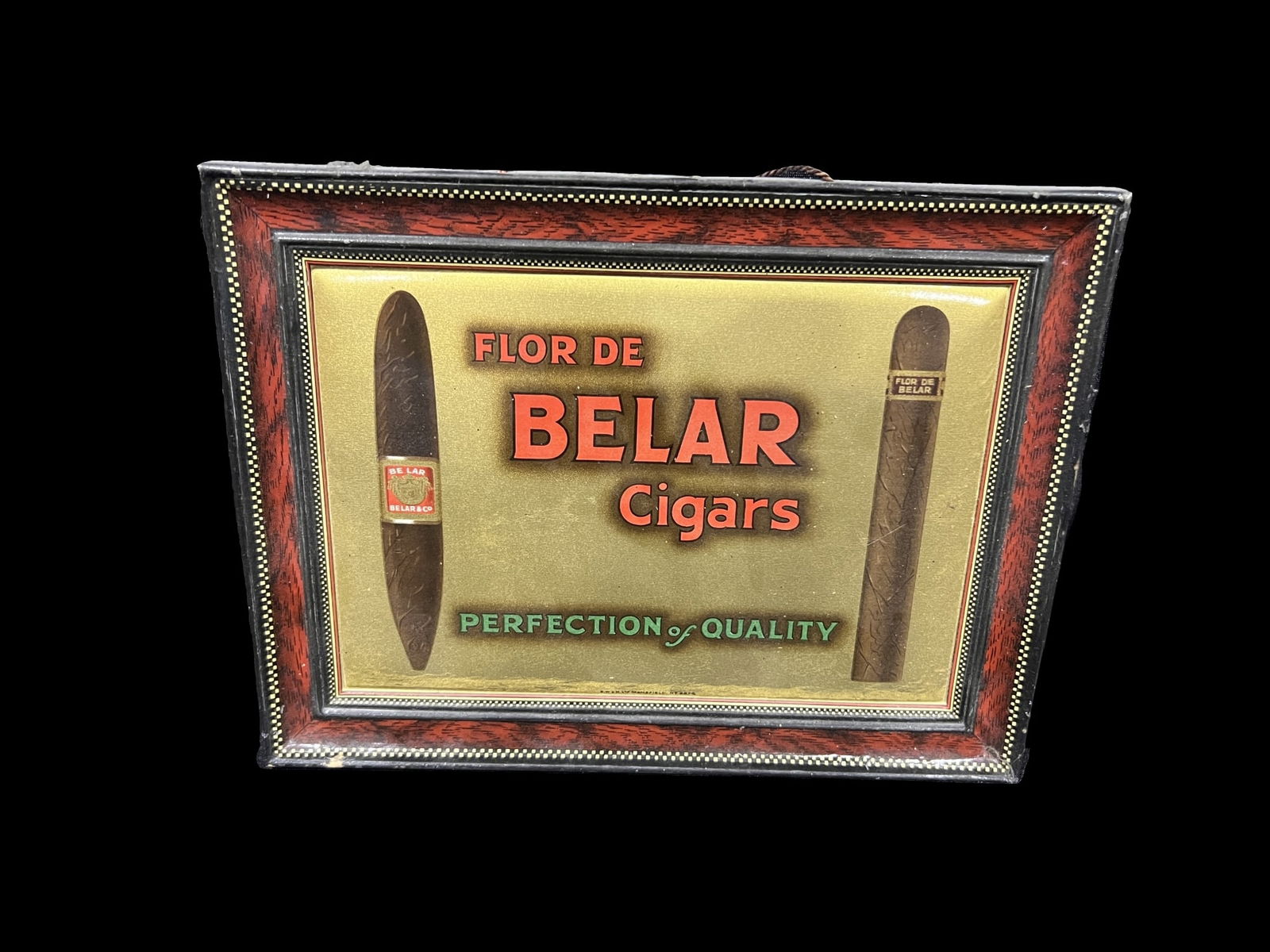 Flor De Belar Cigar Tobacco Tin Metal Sign (1 of 2)