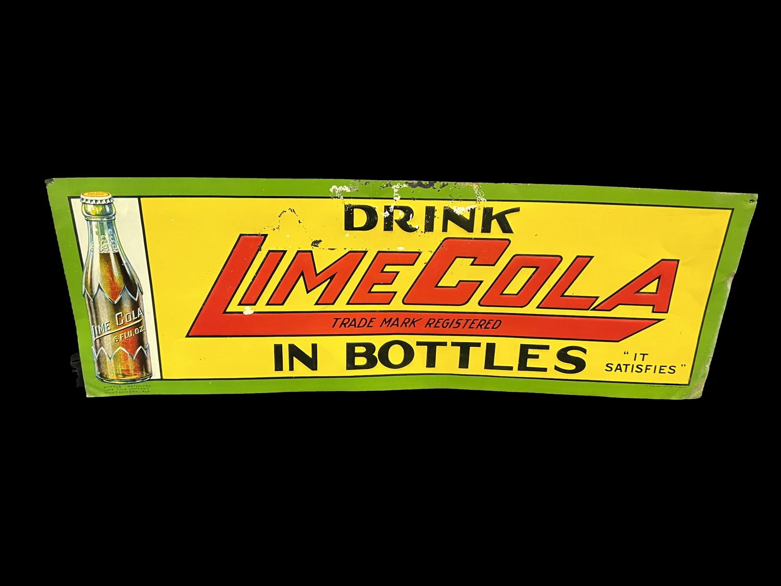 Drink Lime Cola In Bottles Tin Metal Soda Sign (1 of 2)