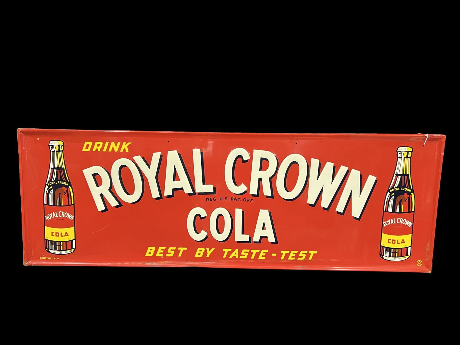 Drink Royal Crown Cola Tin Metal Soda Sign (1 of 2)