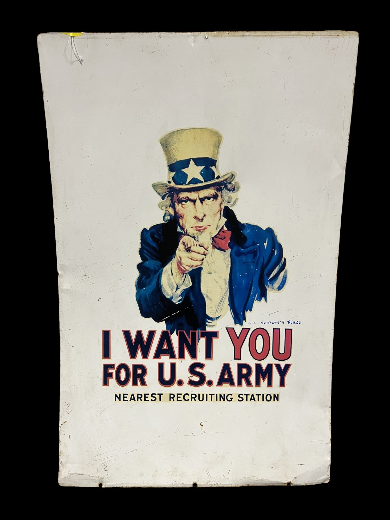 Large I Want You For Us Army Uncle Sam Tin Metal Sign (1 of 2)