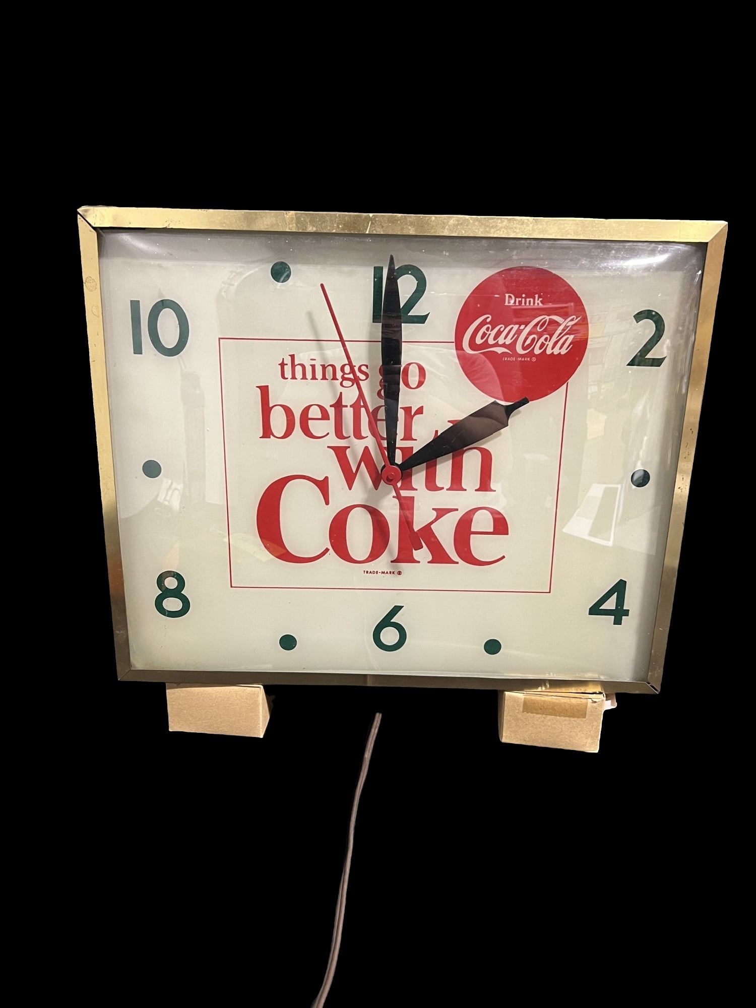 Coca Cola Coke Things Go Better With Coke Lighted Clock (1 of 2)