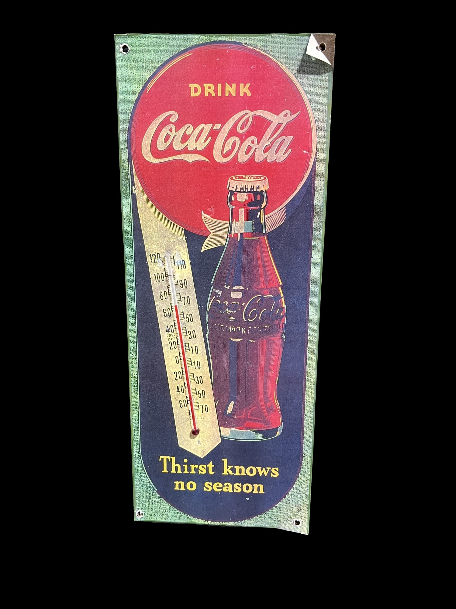 Thirst Knows No Season Coca Cola Coke Soda Thermometer (1 of 2)