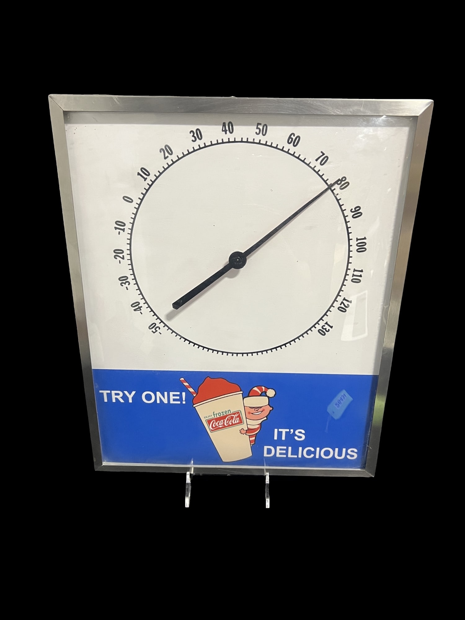 Coca Cola Coke Try One It's Delicious Thermometer: Works as it should, great condition.