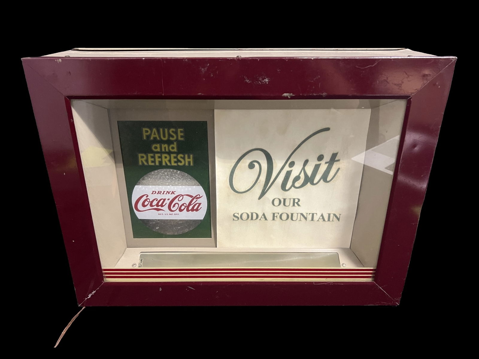 Visit Our Soda Fountain Coca Cola Coke Soda Light Up Display (1 of 3)