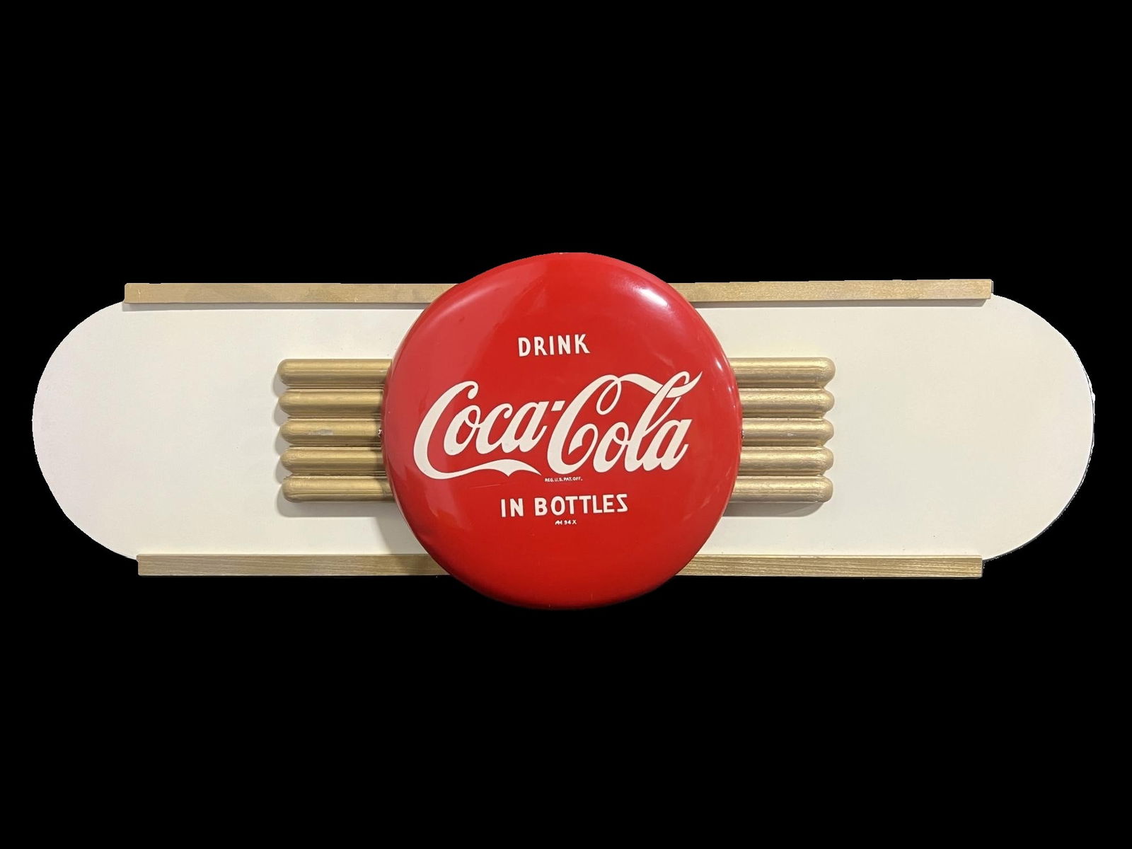 Reproduction Kay Coca Cola Coke Soda Masonite Display 12" Button (1 of 2)