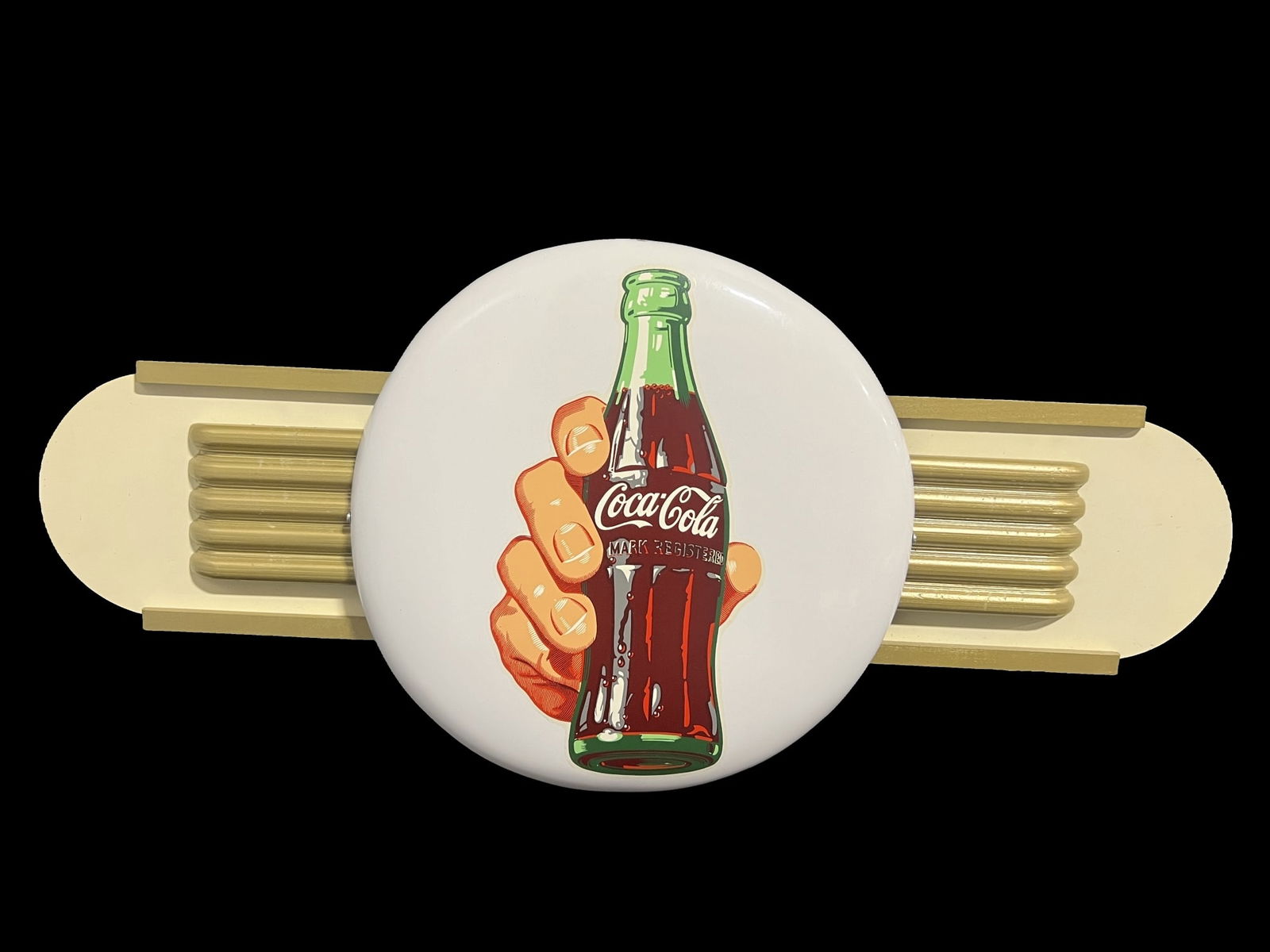 Reproduction Kay Coca Cola Coke Soda Masonite Display 16" Button (1 of 2)
