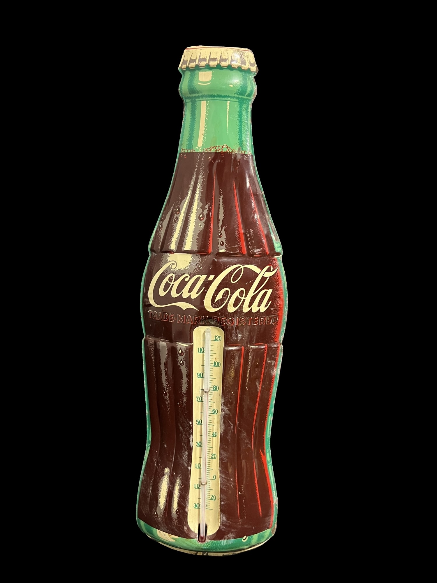 Robertson Coca Cola Coke Tin Metal Soda Thermometer (1 of 2)