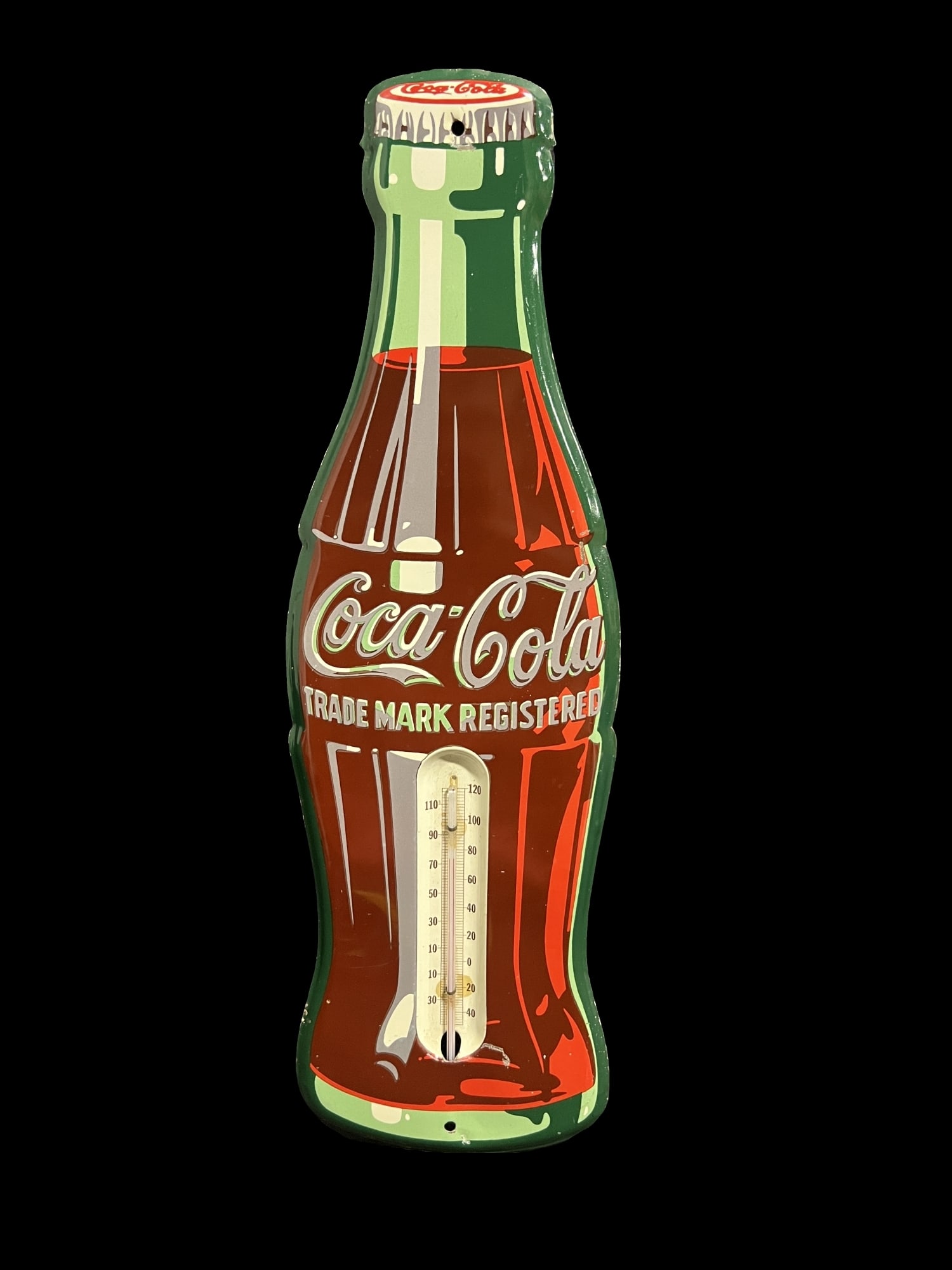 Coca Cola Coke Tin Metal Soda Thermometer (1 of 2)