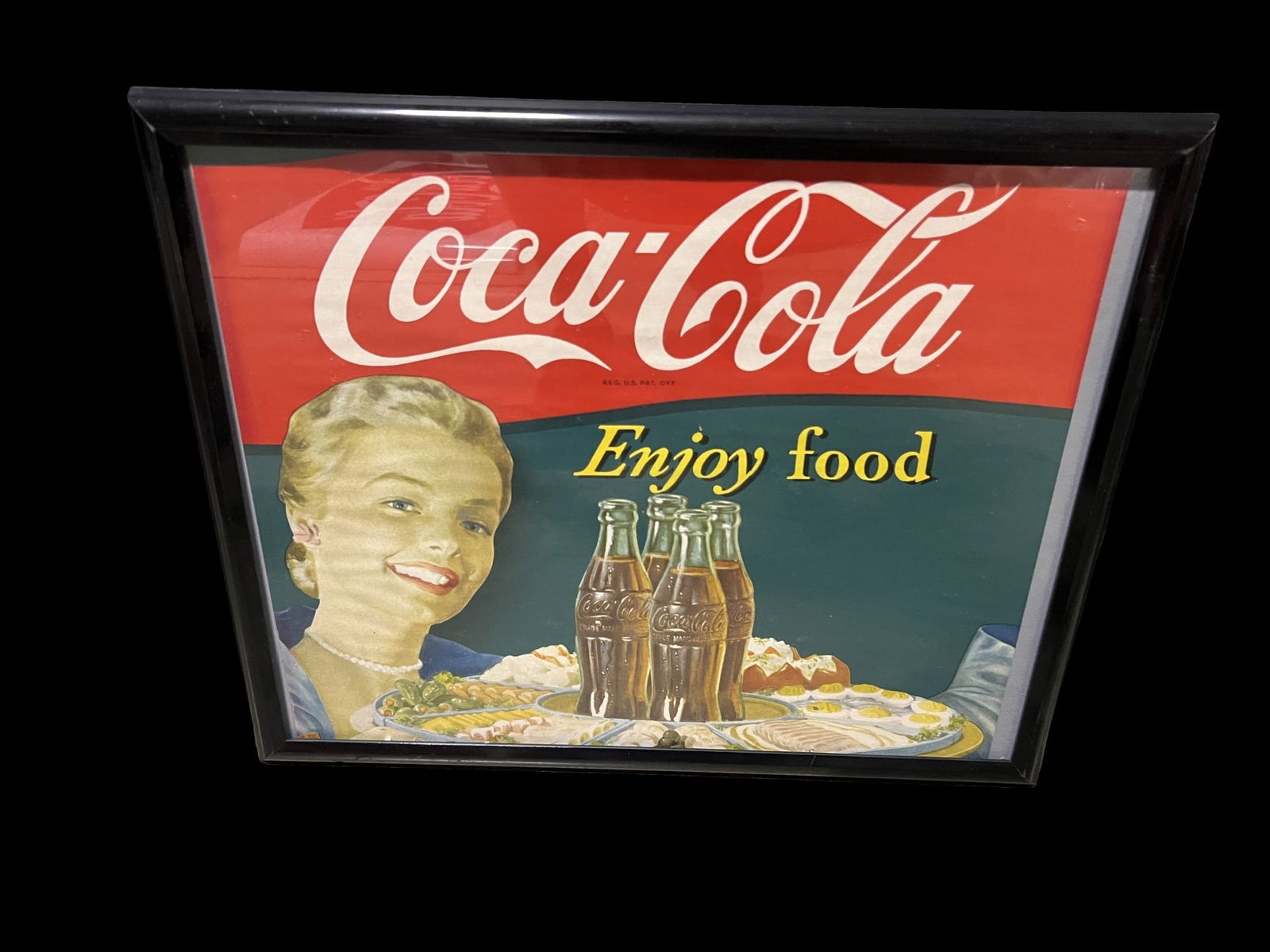 Coca Cola Coke Enjoy Food Soda Sign (1 of 2)