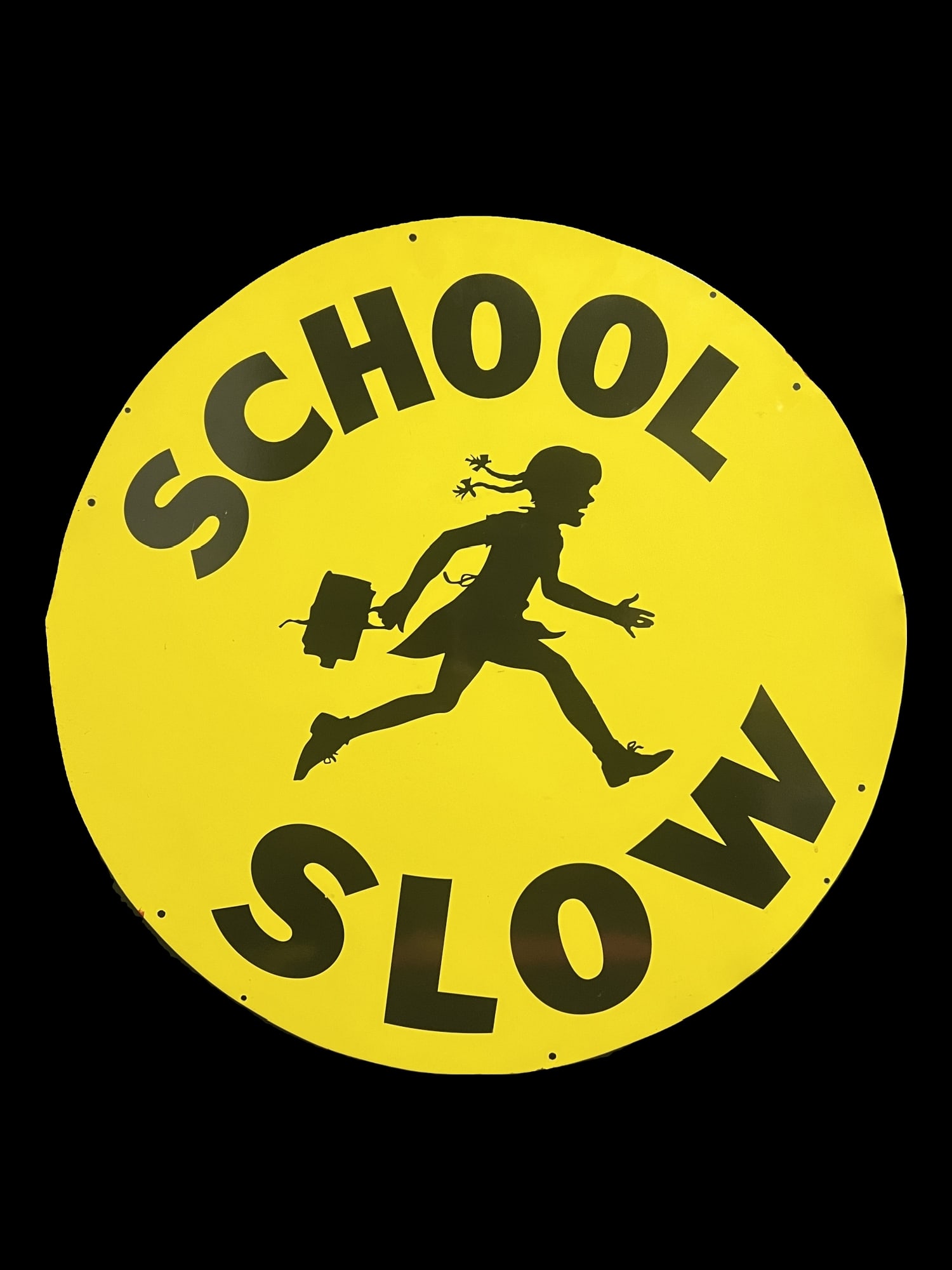 Reproduction School Slow Coca Cola Coke Soda Sign: Reproduction.