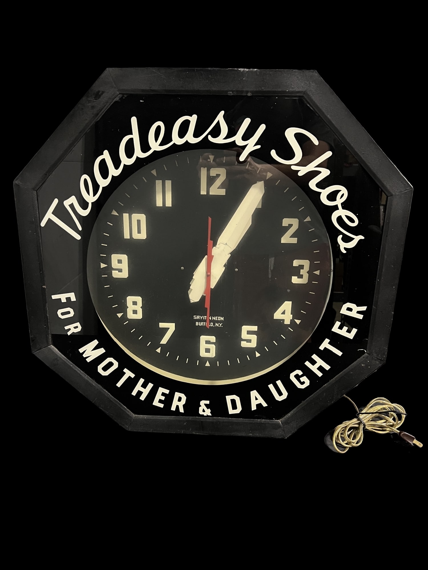 Tread Easy Shoes For Mother Daughter Neon Clock: Say it in Neon buffalo NY neon clock.