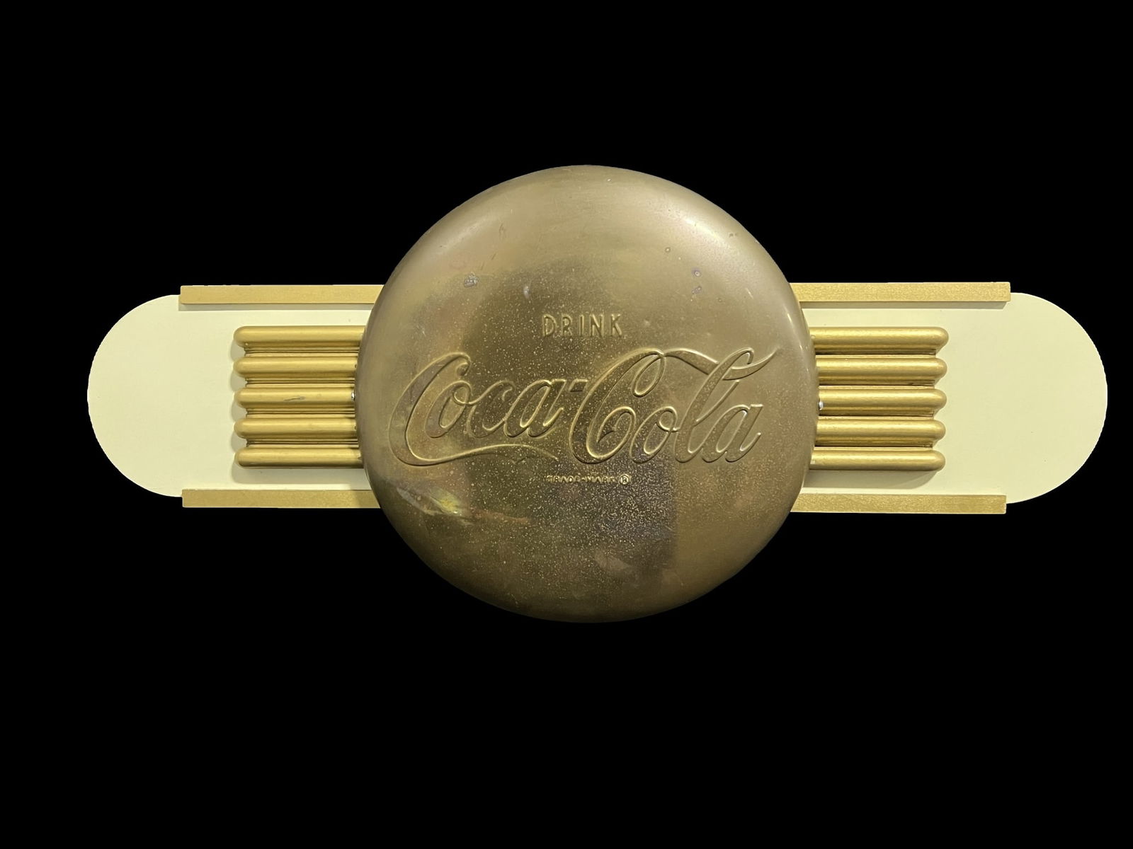 Reproduction Kay Display Coca Cola Coke Cardboard Display With 16" Coke Gold Button. (1 of 2)