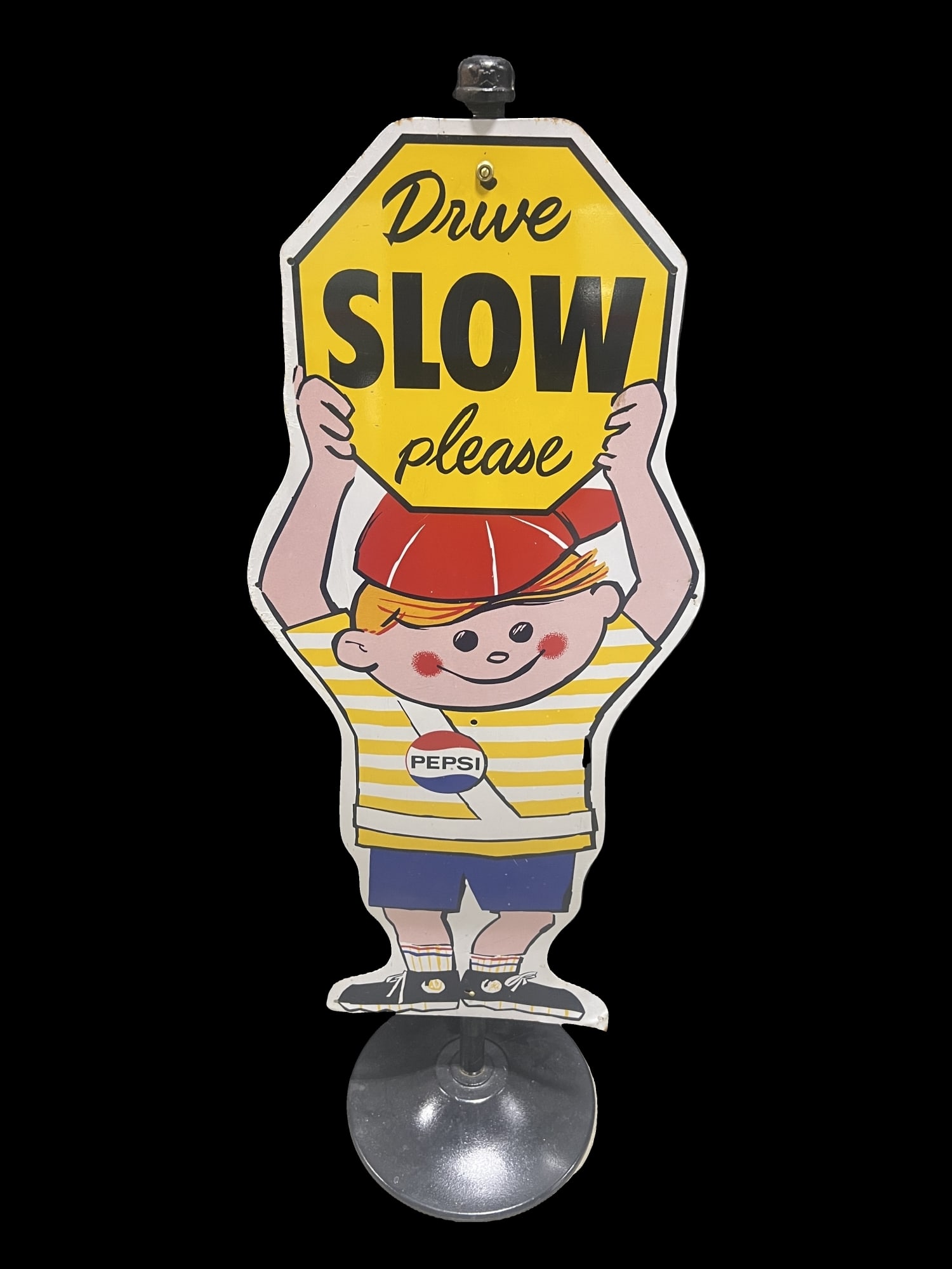 Pepsi Drive Slow Please Curb Sign Soda Display (1 of 2)