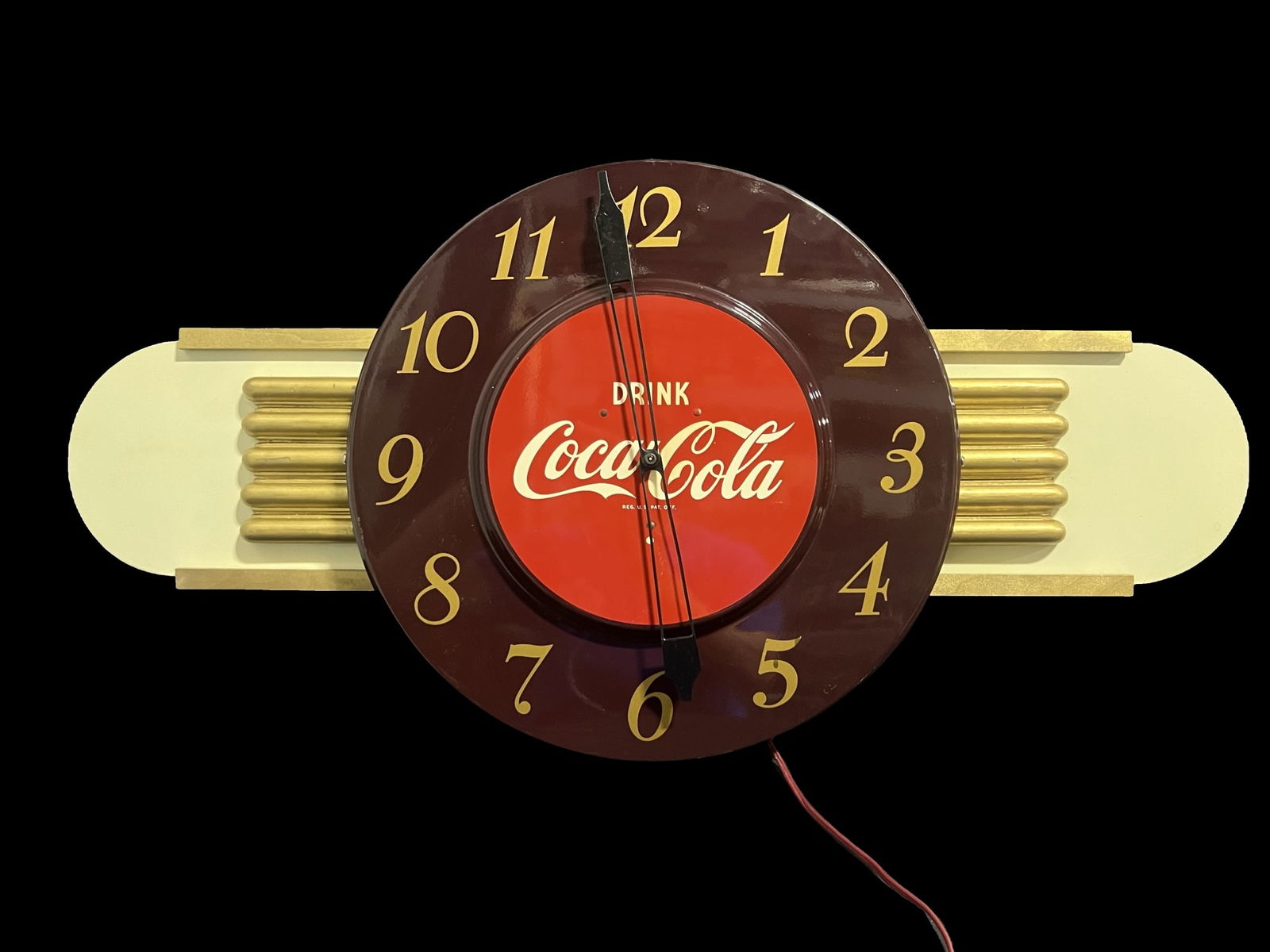 Reproduction Masonite Coca Cola Coke Kay Display Soda Clock (1 of 2)