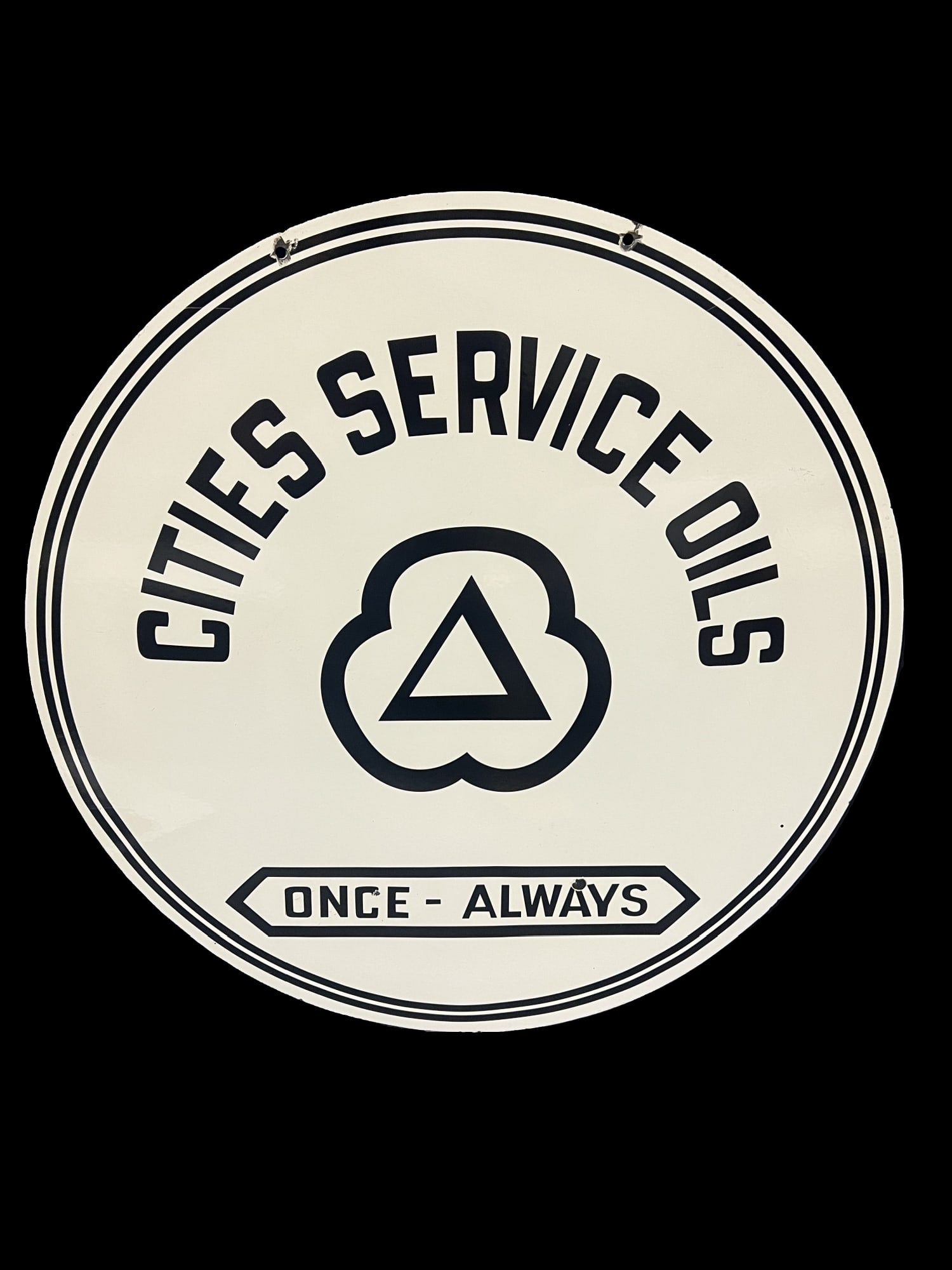 DSP Cities Service Oils Porcelain Sign (Age Unknown) (1 of 2)