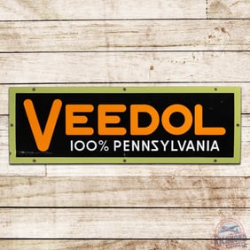 Veedol 100% Pennsylvania Motor Oil Horizontal Single Sided Porcelain Sign