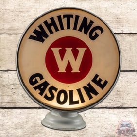 Scarce Whiting Gasoline 15" Single Lens w/ Metal Body Gas Pump Globe
