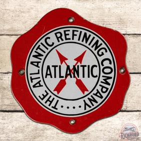 Excellent The Atlantic Refining Company Die Cut "Fried Egg" Single Sided Porcelain Sign