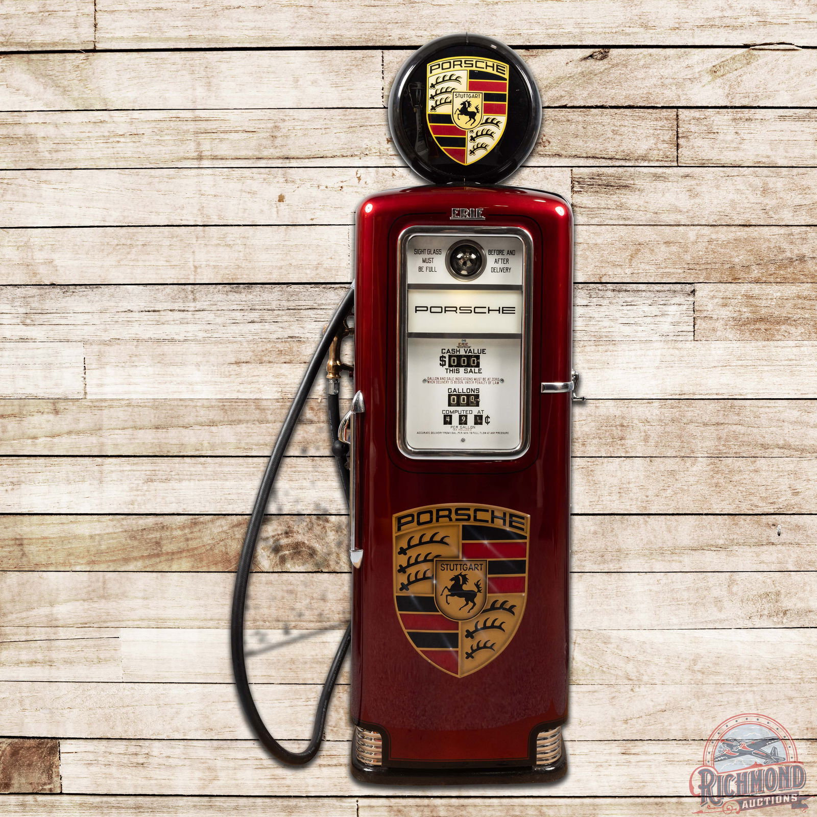 Erie 748-10 Computing Gas Pump Restored Porsche (1 of 6)