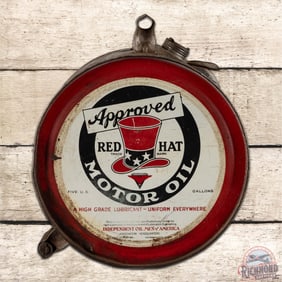 Red Hat Approved Motor Oil Rocker Can "High Grade Lubricant"