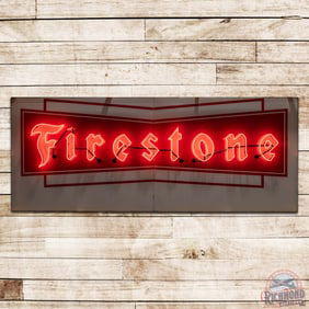 Firestone 10' Single Sided Porcelain Neon Sign